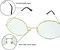 4E's Novelty Gold Round Fake Costume Glasses, Old Man Glasses, Grany Glasses, 100th Day of School Costume Dress Up Old Lady Glasses Accessories for Kids Girls & Boys